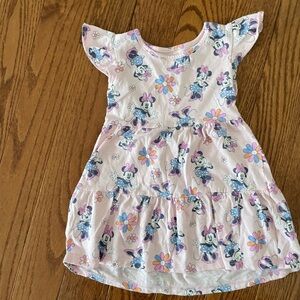 Jumping Beans Light Pink Dress with Cartoon and Floral Print